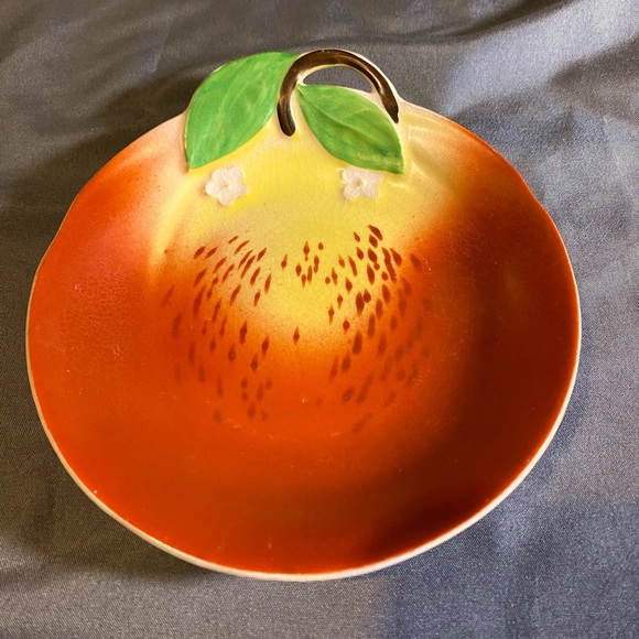 Maruhon Ware Japan Porcelain Plate 6.25” Hand Painted Fruit Orange - Picture 1 of 5